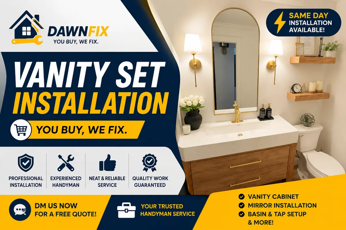 Dawn Fix vanity installation service